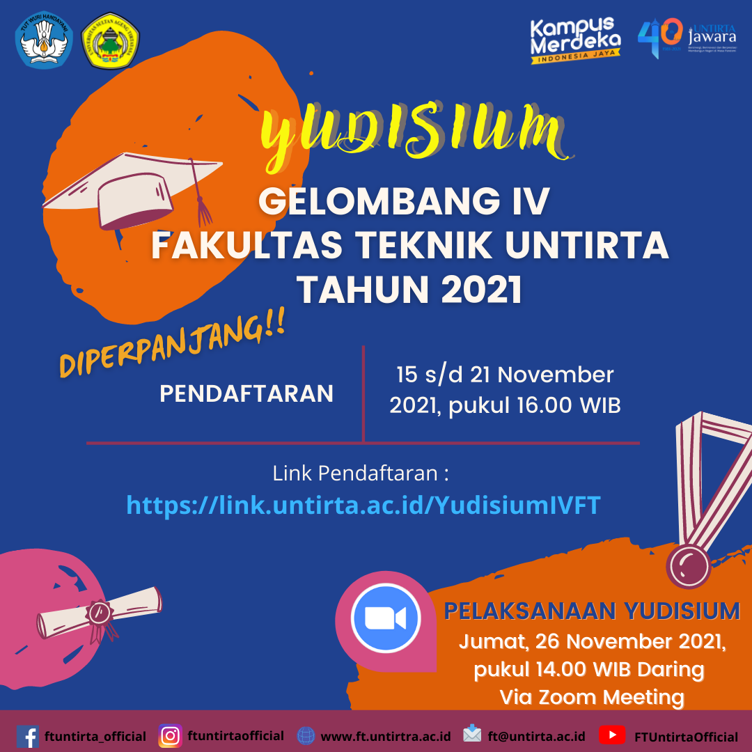 Pendaftaran Yudisium Gelombang IV FT Untirta Diperpanjang