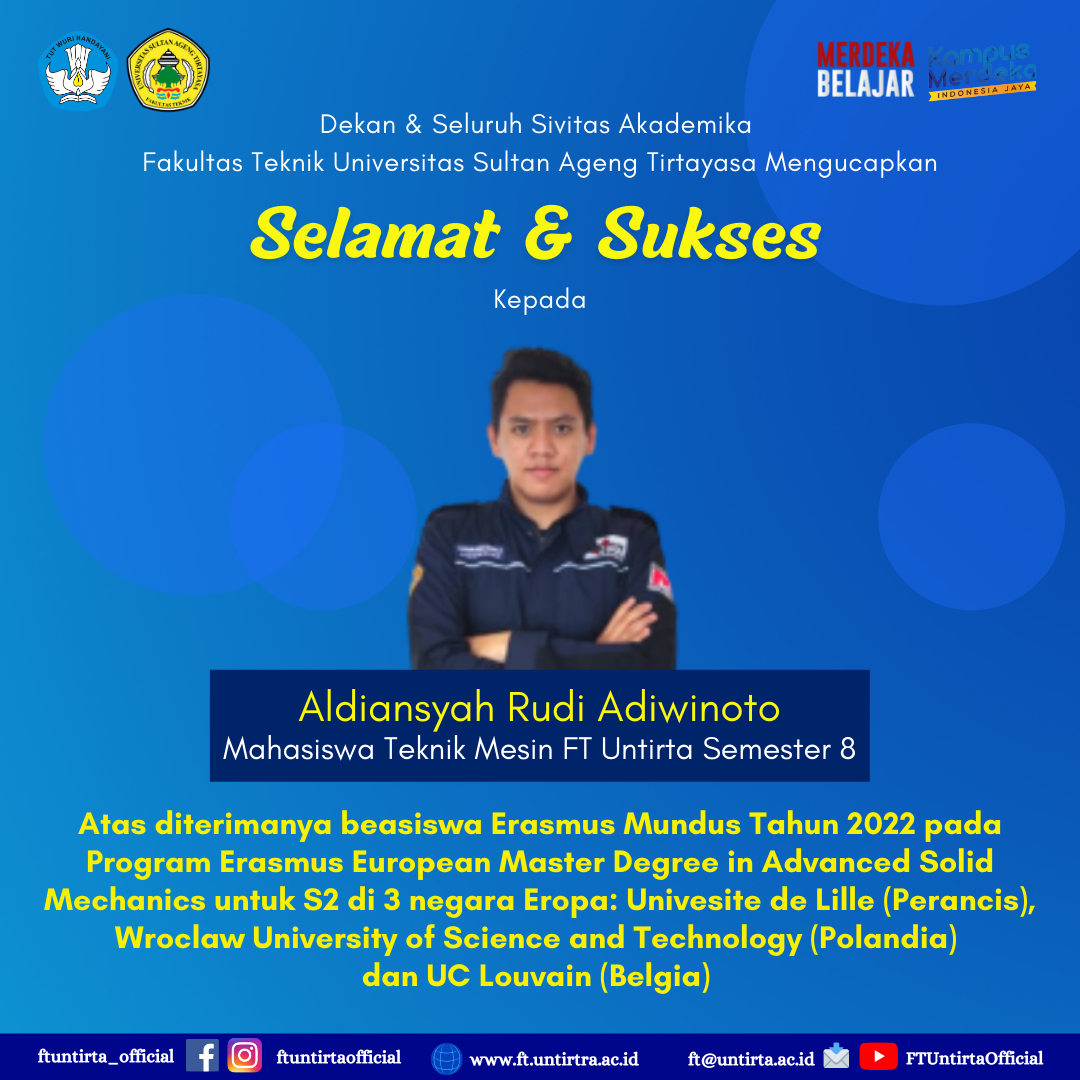 Selamat & Sukses Kepada Aldiansyah Rudi Adiwinoto