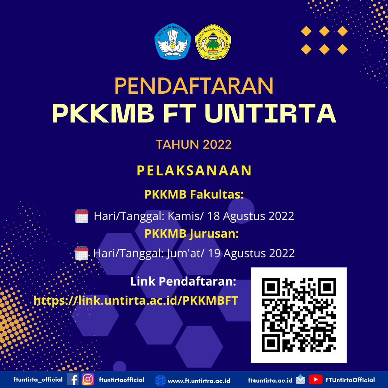 PENDAFTARAN PKKMB FT UNTIRTA TAHUN 2022